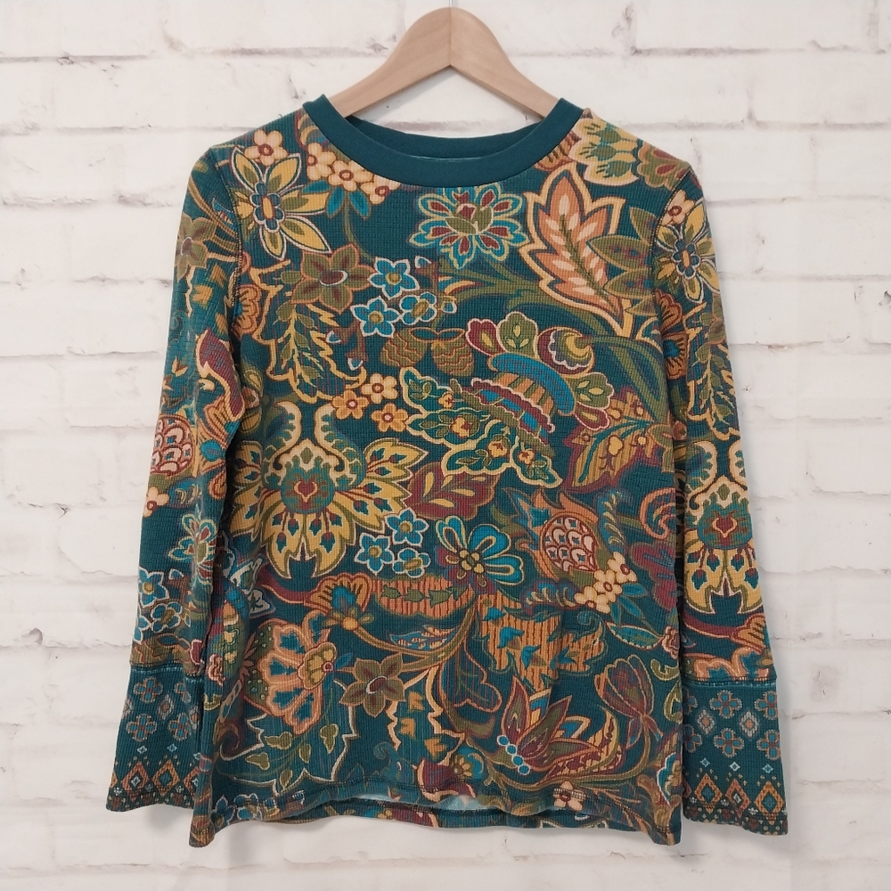 Sundance Multicolor Floral Long Sleeve Top